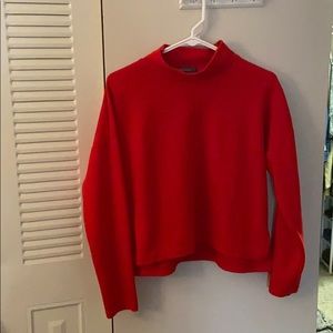 Red turtleneck